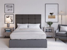 Snuggle Beds Hayden Ottoman Bed Frame - Grey - King - thumbnail 3
