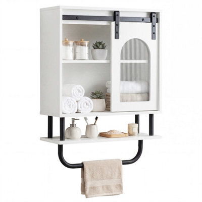 Bathroom Wall Cabinet Medicine Cabinet With Sliding Barn Door - image 1