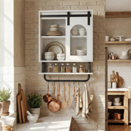 Bathroom Wall Cabinet Medicine Cabinet With Sliding Barn Door - thumbnail 5