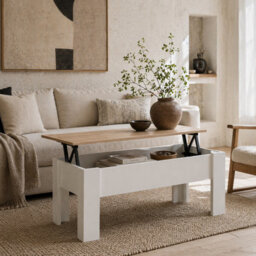 Wyld Haus Lirifi Nono Lift-Top Coffee Table With Hidden Storage, White And Oak-Effect, 100 X 50 X 45 Cm - thumbnail 1