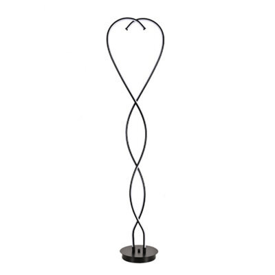 Darphe 155Cm Heart Shaped Floor Lamp,black Living Room Rotating Decorative Led Floor Lamp With Foot Switch - image 1