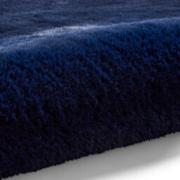 Navy Shaggy Rug, Plain Anti-Shed Rug With 80mm Thickness, Modern Navy Rug For Bedroom, & Dining Room-150Cm X 230Cm - thumbnail 5