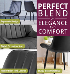 Hallowood Furniture Cullompton Large Extending Dining Table With 4 Black Bonded Leather Chairs - thumbnail 5