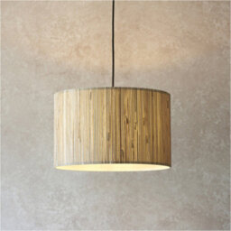 Loops 2 Pack Hanging Ceiling Pendant Light - Natural Seagrass & Matt Black - 10W Led E27 - thumbnail 3