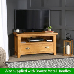 The Furniture Market Cheshire Oak Corner Tv Unit Stand Up To 50 Widescreen Size - thumbnail 4