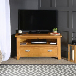 The Furniture Market Cheshire Oak Corner Tv Unit Stand Up To 50 Widescreen Size - thumbnail 3