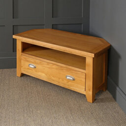 The Furniture Market Cheshire Oak Corner Tv Unit Stand Up To 50 Widescreen Size - thumbnail 6