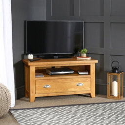 The Furniture Market Cheshire Oak Corner Tv Unit Stand Up To 50 Widescreen Size - thumbnail 2