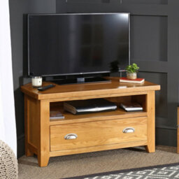 The Furniture Market Cheshire Oak Corner Tv Unit Stand Up To 50 Widescreen Size - thumbnail 1