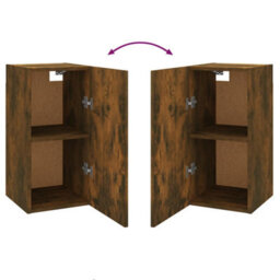 Berkfield Modern Tv Cabinet Smoked Oak 30.5X30X60 Cm Engineered Wood - thumbnail 9