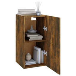 Berkfield Modern Tv Cabinet Smoked Oak 30.5X30X60 Cm Engineered Wood - thumbnail 4