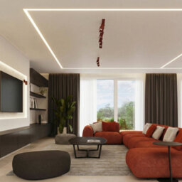 Luminosa Lighting Luminosa Ring Ceiling Spotlight Bar Burgundy 6X Gu10 - thumbnail 9