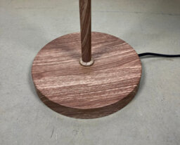 K Living Carrick Wood Printed Meta Floor Lamp With Natural Cotton Lamp Shade - thumbnail 2