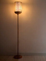 K Living Carrick Wood Printed Meta Floor Lamp With Natural Cotton Lamp Shade - thumbnail 3