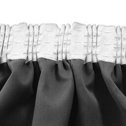 Ameha Dark Grey Plain Blackout Curtain Pencil Pleat Thermal Insulated Curtain Pair 90''x90'' With Tieback Living Room Bedroom - thumbnail 7
