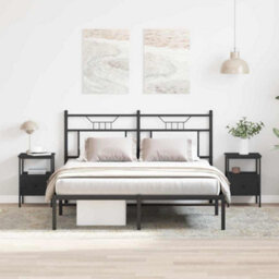Berkfield Modern Bedside Cabinets 2 Pcs Black Oak 34X36X50 Cm Engineered Wood - thumbnail 3