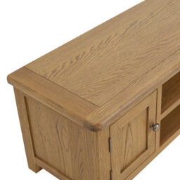 The Furniture Market Cotswold Rustic Smoked Oak Widescreen Tv Unit Stand Up To 60 Tv Size - thumbnail 7