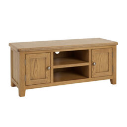 The Furniture Market Cotswold Rustic Smoked Oak Widescreen Tv Unit Stand Up To 60 Tv Size - thumbnail 4