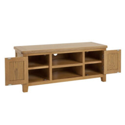 The Furniture Market Cotswold Rustic Smoked Oak Widescreen Tv Unit Stand Up To 60 Tv Size - thumbnail 5