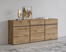 Arte Kross 43 Sideboard Cabinet In Oak Wotan - W1800mm H780mm D400mm, Timeless Style - thumbnail 5