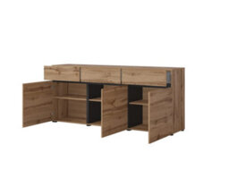Arte Kross 43 Sideboard Cabinet In Oak Wotan - W1800mm H780mm D400mm, Timeless Style - thumbnail 2