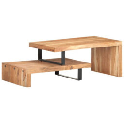 Berkfield 2 Piece Coffee Table Set Solid Acacia Wood - thumbnail 1
