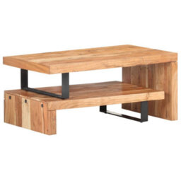 Berkfield 2 Piece Coffee Table Set Solid Acacia Wood - thumbnail 2