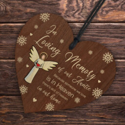 Red Ocean In Loving Memory Of Auntie Memorial Bauble Ornaments Bereavement Remembrance Christmas Xmas Tree Decoration For Auntie - thumbnail 6