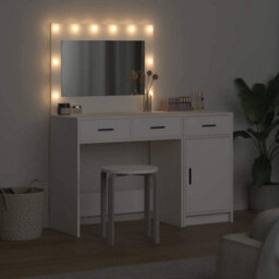 Walplus Dressing Table 2 Pcs White 40 X 41 X 75 Cm Engineered Wood - thumbnail 4
