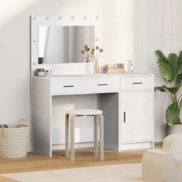 Walplus Dressing Table 2 Pcs White 40 X 41 X 75 Cm Engineered Wood