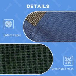 Pawhut 76Cm Elevated Dog Bed Cooling Raised Pet Cot Uv Protection Canopy Blue - thumbnail 5