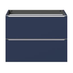 GoodHome Imandra Slimline Matt Blue Wall-Mounted Bathroom Cabinet (H) 600mm (W) 800mm - thumbnail 2