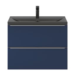 GoodHome Imandra Slimline Matt Blue Wall-Mounted Bathroom Cabinet (H) 600mm (W) 800mm - thumbnail 6