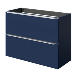 GoodHome Imandra Slimline Matt Blue Wall-Mounted Bathroom Cabinet (H) 600mm (W) 800mm