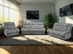 DS Living Torino 1 Seater Recliner Sofa In Grey Or Silver - thumbnail 1