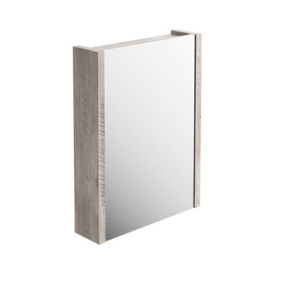 Plum&clay Walter Light Bare Wood Single Mirrored Cabinet (W)600mm - image 1