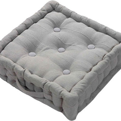 Homes & Linen Booster Seat Cushion Pad 100% Cotton Filling Thick Cushion Seat Pads Adults Chair Armchair Garden Black 45Cm X 45Cm + 10Cm Thickne