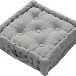 Homes & Linen Booster Seat Cushion Pad 100% Cotton Filling Thick Cushion Seat Pads Adults Chair Armchair Garden Black 45Cm X 45Cm + 10Cm Thickne