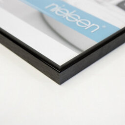 Nielsen Classic Polished Black Aluminium Picture Frame 50X70Cm - With Float Glass And Push/turn Clips - thumbnail 2