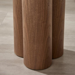 Furniturebox Uk Sutton Walnut Veneer Wood Round Side Table - thumbnail 5
