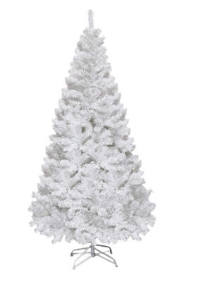 Abaseen - 5Ft White Artificial Christmas Tree, 500 Tips Xmas Tree Easy Assembly Foldable Reusable Strong Stand, Indoor Outdoor Dec - image 1