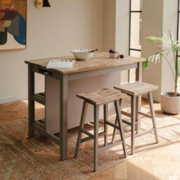 Statement Furniture Florence Truffle Bar Stool, H65Cm, Acacia Hardwood Rectangular Seat - thumbnail 4