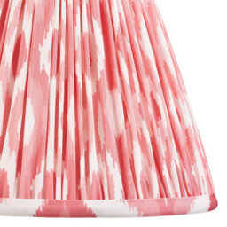 Luminosa Lighting Luminosa Myrtle Pink Clay Table Lamp With Coral Pink Fabric Ikat Shade 25Cm B22 - thumbnail 6
