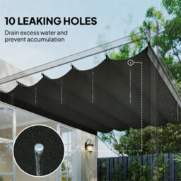 Dark Grey Pergola Replacement Canopy Breathable Shade Fabric - thumbnail 4