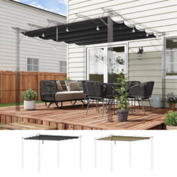Dark Grey Pergola Replacement Canopy Breathable Shade Fabric - thumbnail 5