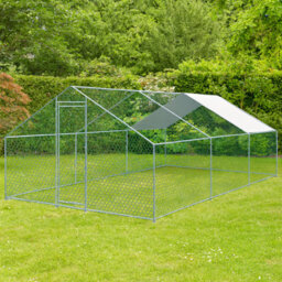 Kct 6X3 M Walk In Chicken Run Large Outdoor Coop Metal Pen For Duck Hen Poultry Rabbit Dog Cat Cage House Kennel Shed House Garden - thumbnail 2