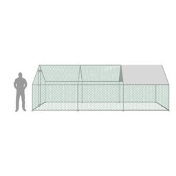 Kct 6X3 M Walk In Chicken Run Large Outdoor Coop Metal Pen For Duck Hen Poultry Rabbit Dog Cat Cage House Kennel Shed House Garden - thumbnail 4