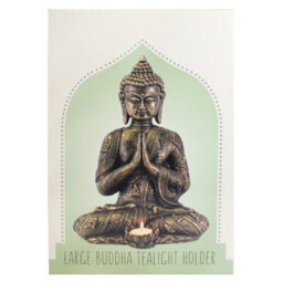 Large Buddha Tealight Holder - Gold H33Cm - thumbnail 3
