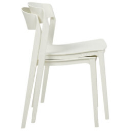 Beliani Set Of 2 Dining Chairs Somers White - thumbnail 7