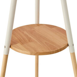 Furniturebox Uk Kelsey White & Wood Tripod Standing Floor Lamp With Shelf - thumbnail 7